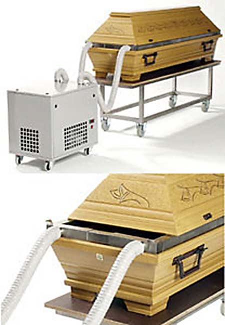 Modernes Sargkühlherät der Firma Hopf. © hopf-online.com