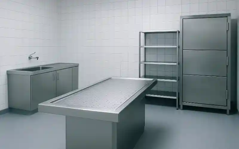 Vorbereitungsraum bei einem Bestatter